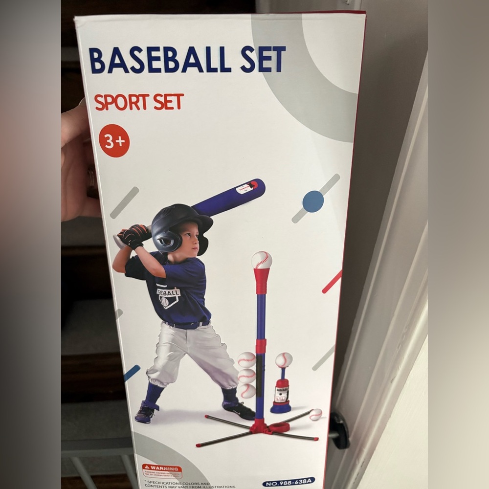 Kids Adjustable Baseball Tee Set - Blue
